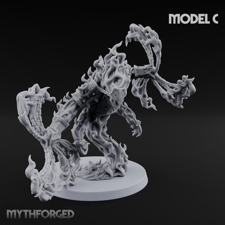 Chain Flailing Chained Elemental C Miniature for Dungeons and Dragons, Pathfinder or other TTRPGs