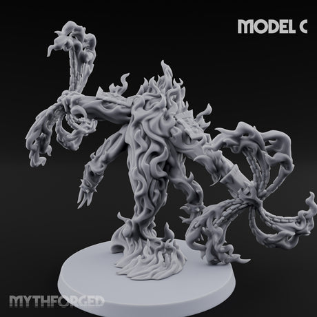 Chain Flailing Chained Elemental C Miniature for Dungeons and Dragons, Pathfinder or other TTRPGs