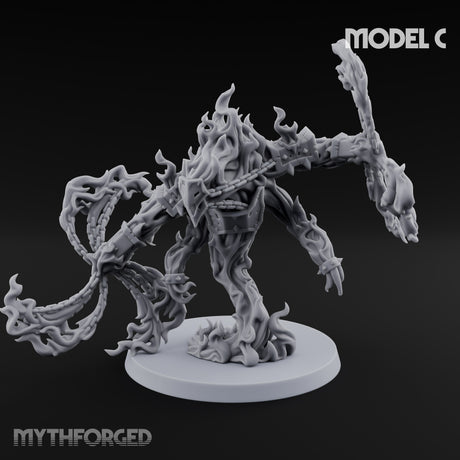Chain Flailing Chained Elemental C Miniature for Dungeons and Dragons, Pathfinder or other TTRPGs