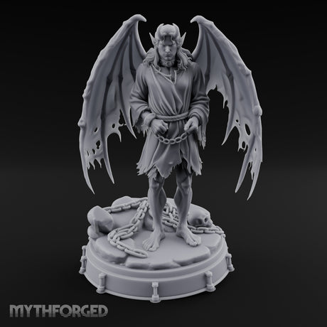 Chains Broken Free Demon Prisoner Miniature for Dungeons and Dragons, Pathfinder or other TTRPGs