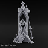 Chalice-Bearing Gothic-Spired Lady Shrine Miniature for Dungeons and Dragons, Pathfinder or other TTRPGs