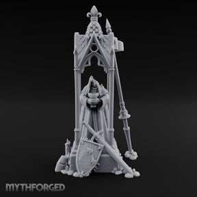 Chalice-Bearing Gothic-Spired Lady Shrine Miniature for Dungeons and Dragons, Pathfinder or other TTRPGs