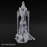 Chalice-Bearing Gothic-Spired Lady Shrine Miniature for Dungeons and Dragons, Pathfinder or other TTRPGs