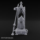 Chalice-Bearing Gothic-Spired Lady Shrine Miniature for Dungeons and Dragons, Pathfinder or other TTRPGs