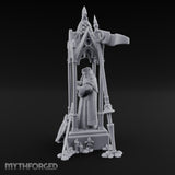 Chalice-Bearing Gothic-Spired Lady Shrine Miniature for Dungeons and Dragons, Pathfinder or other TTRPGs