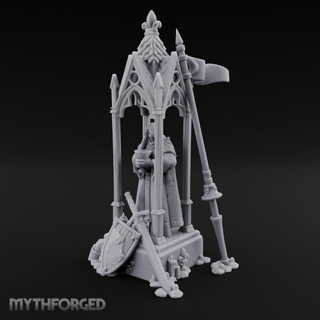 Chalice-Bearing Gothic-Spired Lady Shrine Miniature for Dungeons and Dragons, Pathfinder or other TTRPGs