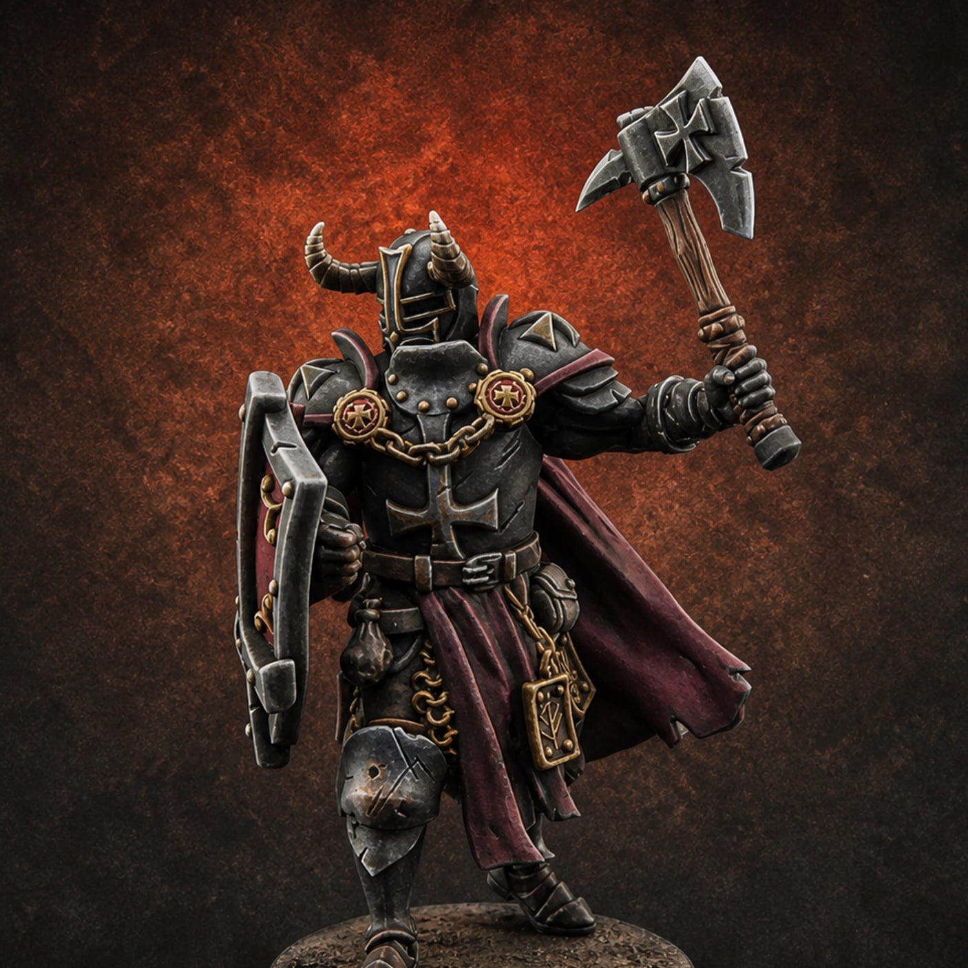 Chaos Gun Toting Heavy Templar C — painted concept preview (miniature supplied unpainted)