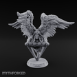 Wings Spread Wide Angel Guardian Miniature for Dungeons and Dragons, Pathfinder or other TTRPGs