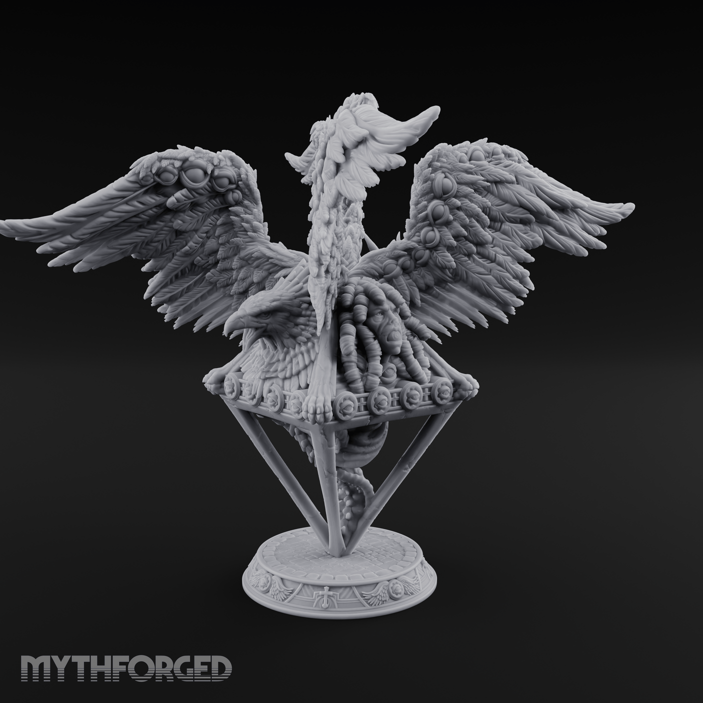 Wings Spread Wide Angel Guardian Miniature for Dungeons and Dragons, Pathfinder or other TTRPGs