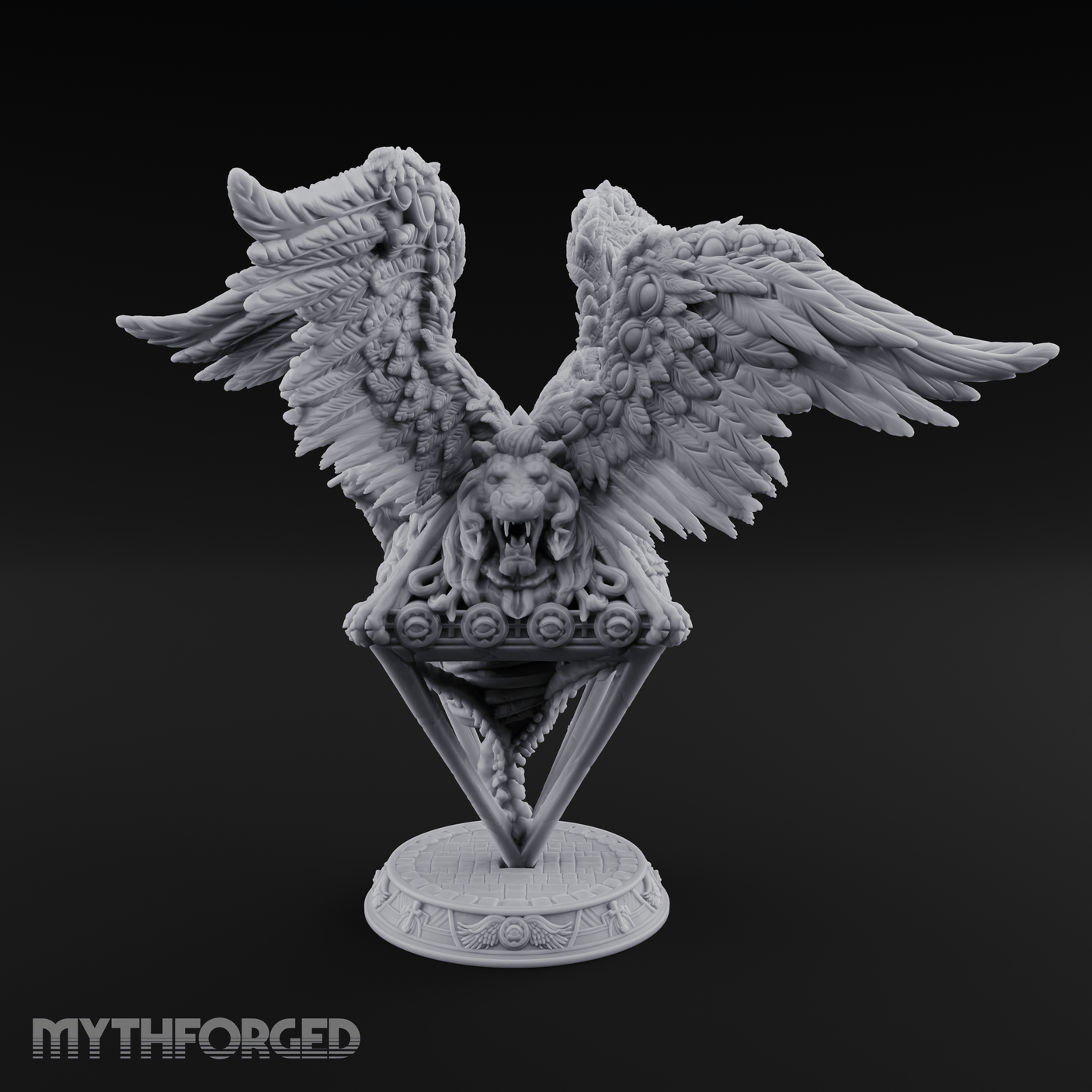 Wings Spread Wide Angel Guardian Miniature for Dungeons and Dragons, Pathfinder or other TTRPGs