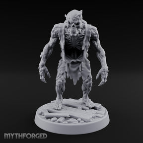 Chest Splitting Zombie Brute Miniature for Dungeons and Dragons, Pathfinder or other TTRPGs