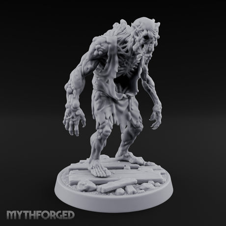 Chest Splitting Zombie Brute Miniature for Dungeons and Dragons, Pathfinder or other TTRPGs