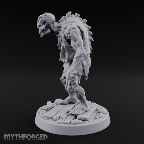 Chest Splitting Zombie Brute Miniature for Dungeons and Dragons, Pathfinder or other TTRPGs