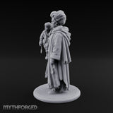 Child Cradling Human Cultist Miniature for Dungeons and Dragons, Pathfinder or other TTRPGs