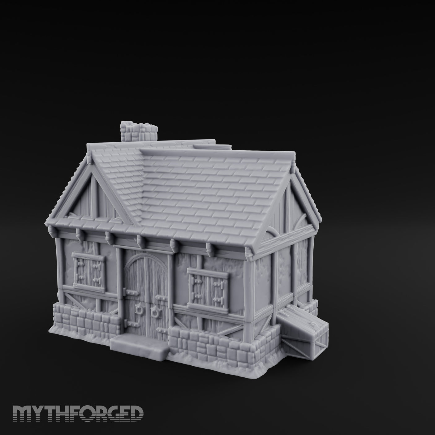 Chimney-Topped Slate-Roofed Watermill Cottage