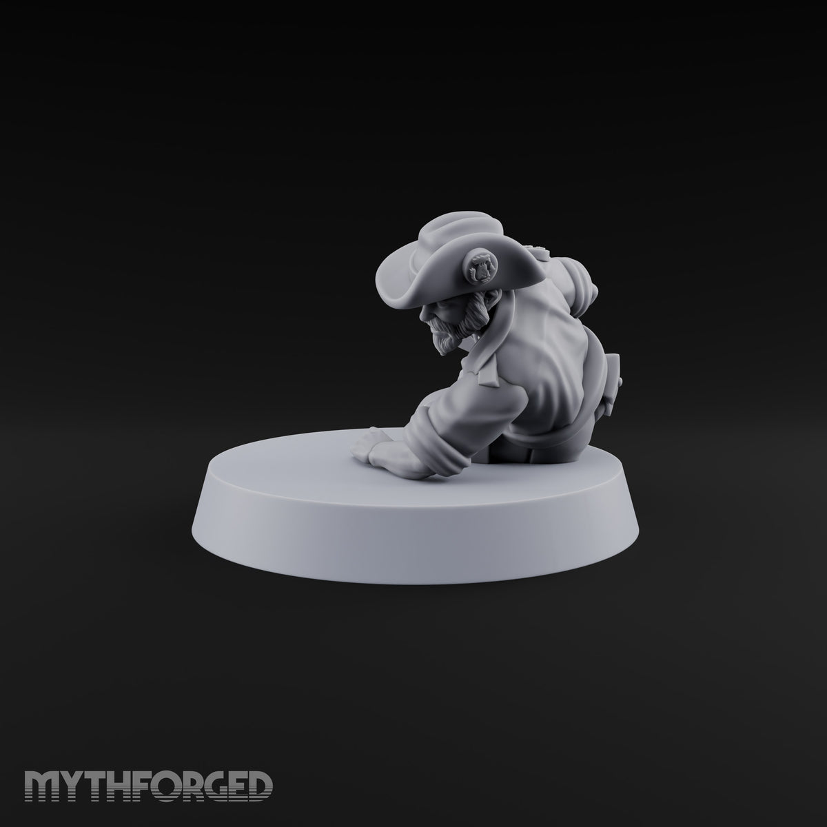 Flat Out, Eyes Down Human Prone Anti-Tank Rifle Crewman B