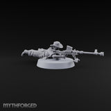 Flat Out, Eyes Down Human Prone Anti-Tank Rifle Crewman A