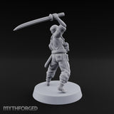 Steel Arm, Stolen Blade Human Officer with Katana and Mechanical Arm — Mechanical