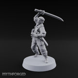 Steel Arm, Stolen Blade Human Officer with Katana and Mechanical Arm — Mechanical