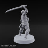 Steel Arm, Stolen Blade Human Officer with Katana and Mechanical Arm — Natural