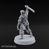 Steel Arm, Stolen Blade Human Officer with Katana and Mechanical Arm — Natural