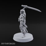 Steel Arm, Stolen Blade Human Officer with Katana and Mechanical Arm — Natural