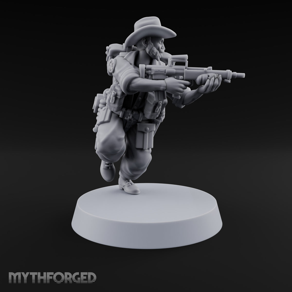 Brims Low, Bullpups Up Human Rifleman in Slouch Hat A