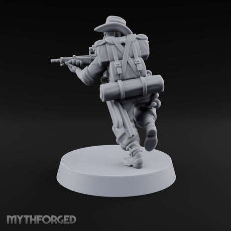 Brims Low, Bullpups Up Human Rifleman in Slouch Hat A