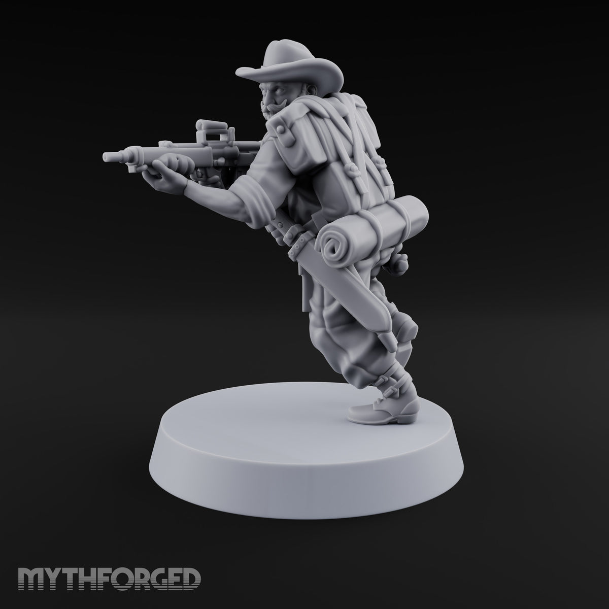 Brims Low, Bullpups Up Human Rifleman in Slouch Hat A