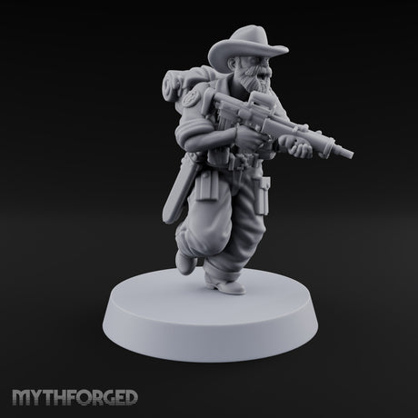 Brims Low, Bullpups Up Human Rifleman in Slouch Hat B