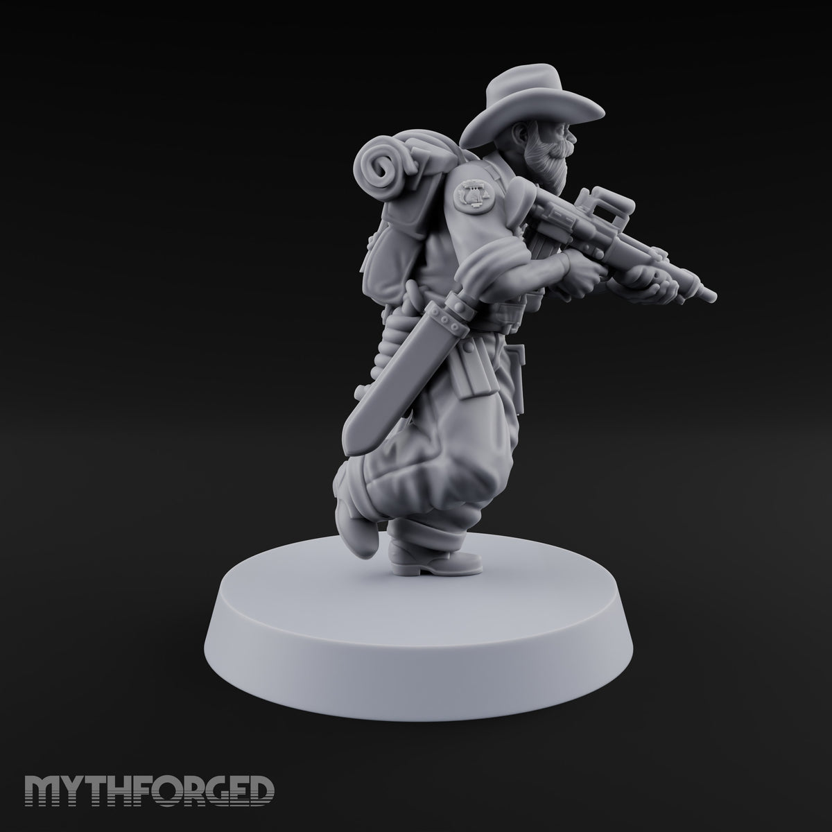 Brims Low, Bullpups Up Riflemen in Slouch Hats — B