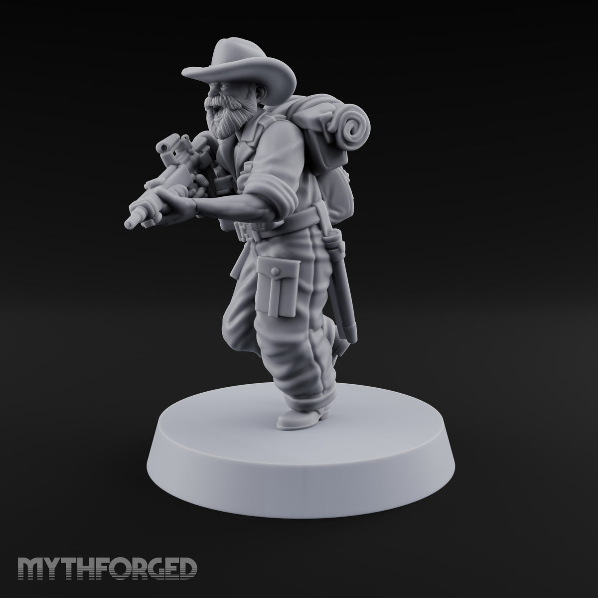 Brims Low, Bullpups Up Human Rifleman in Slouch Hat B