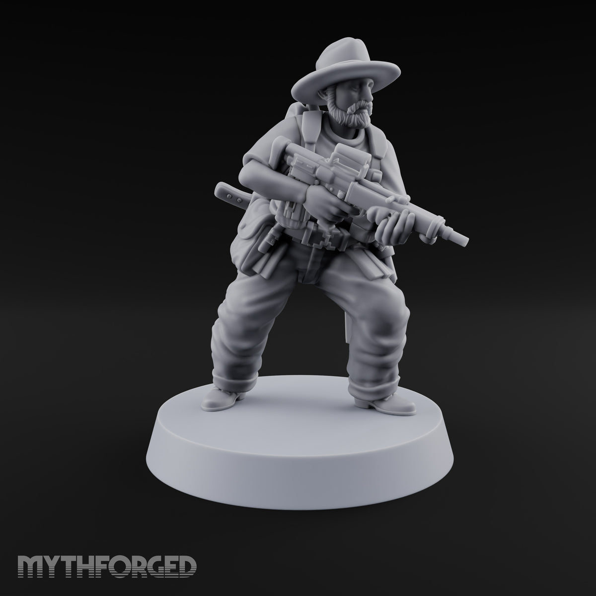 Brims Low, Bullpups Up Riflemen in Slouch Hats — C