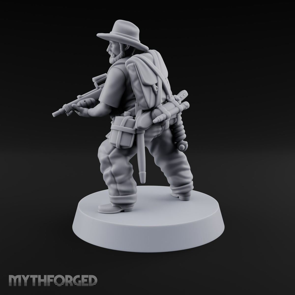 Brims Low, Bullpups Up Human Rifleman in Slouch Hat C