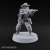Brims Low, Bullpups Up Human Rifleman in Slouch Hat D