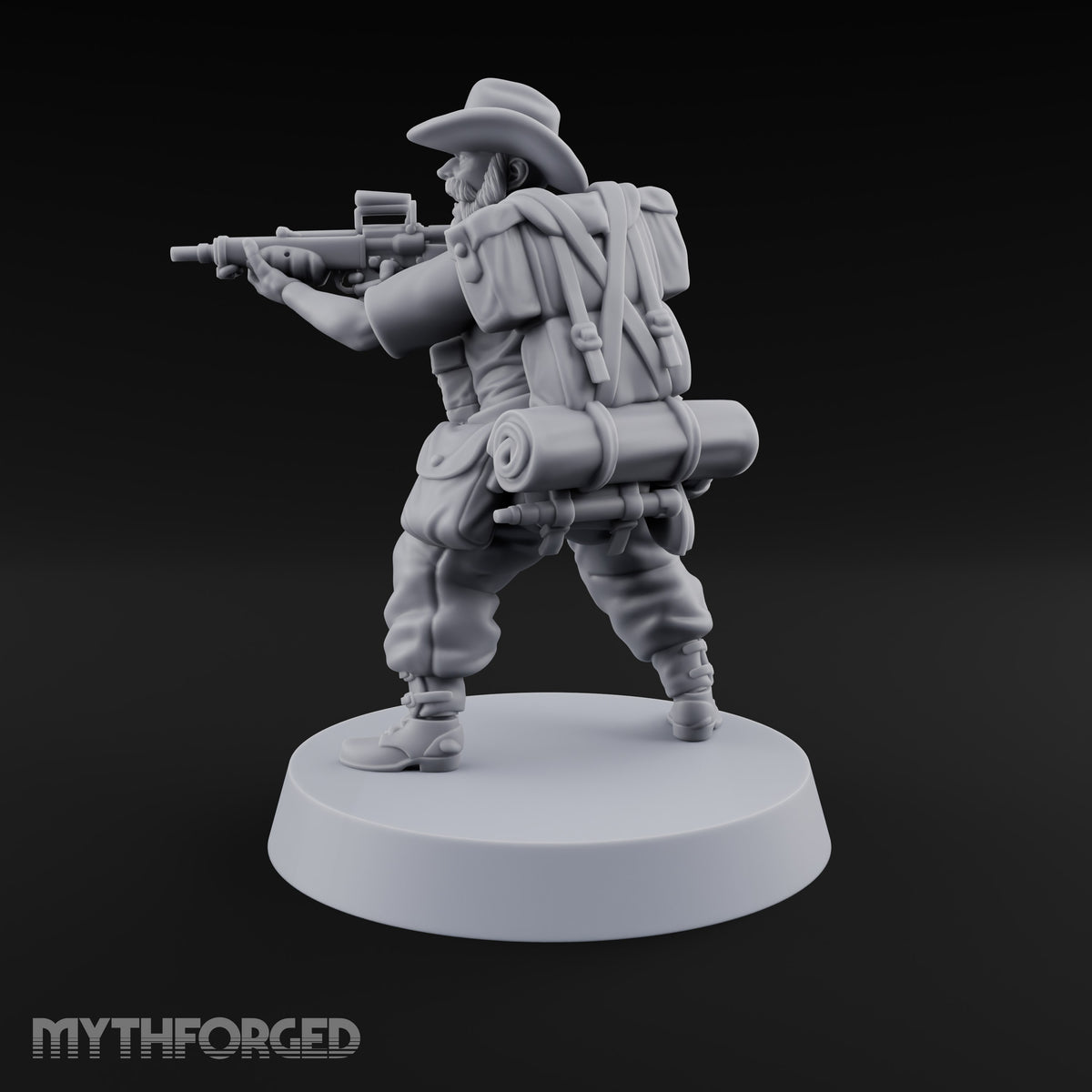 Brims Low, Bullpups Up Human Rifleman in Slouch Hat D