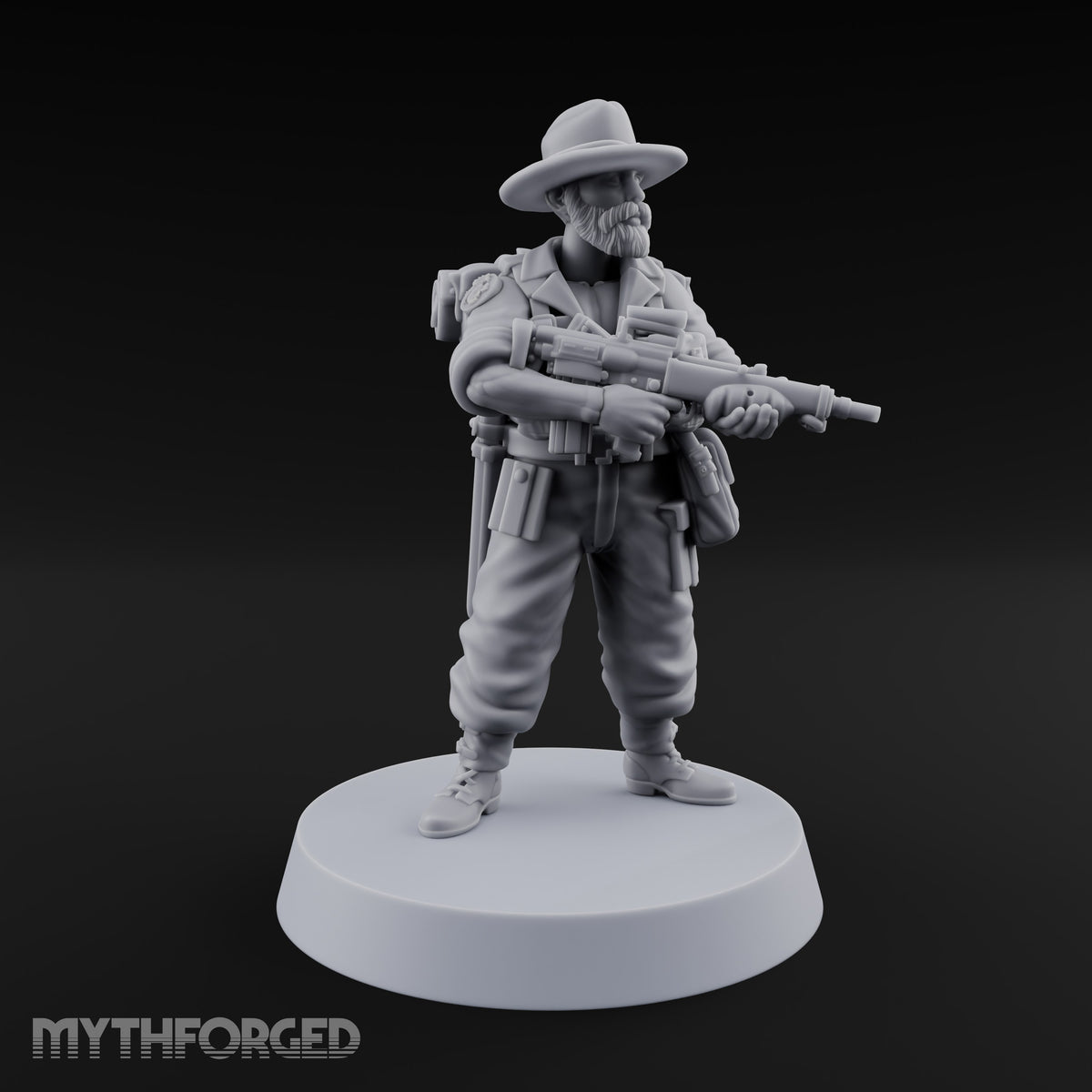 Brims Low, Bullpups Up Riflemen in Slouch Hats — E