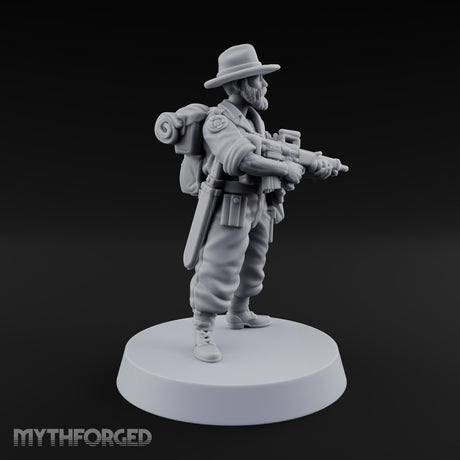 Brims Low, Bullpups Up Human Rifleman in Slouch Hat E