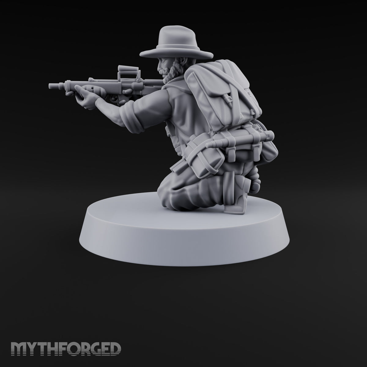 Brims Low, Bullpups Up Human Rifleman in Slouch Hat F