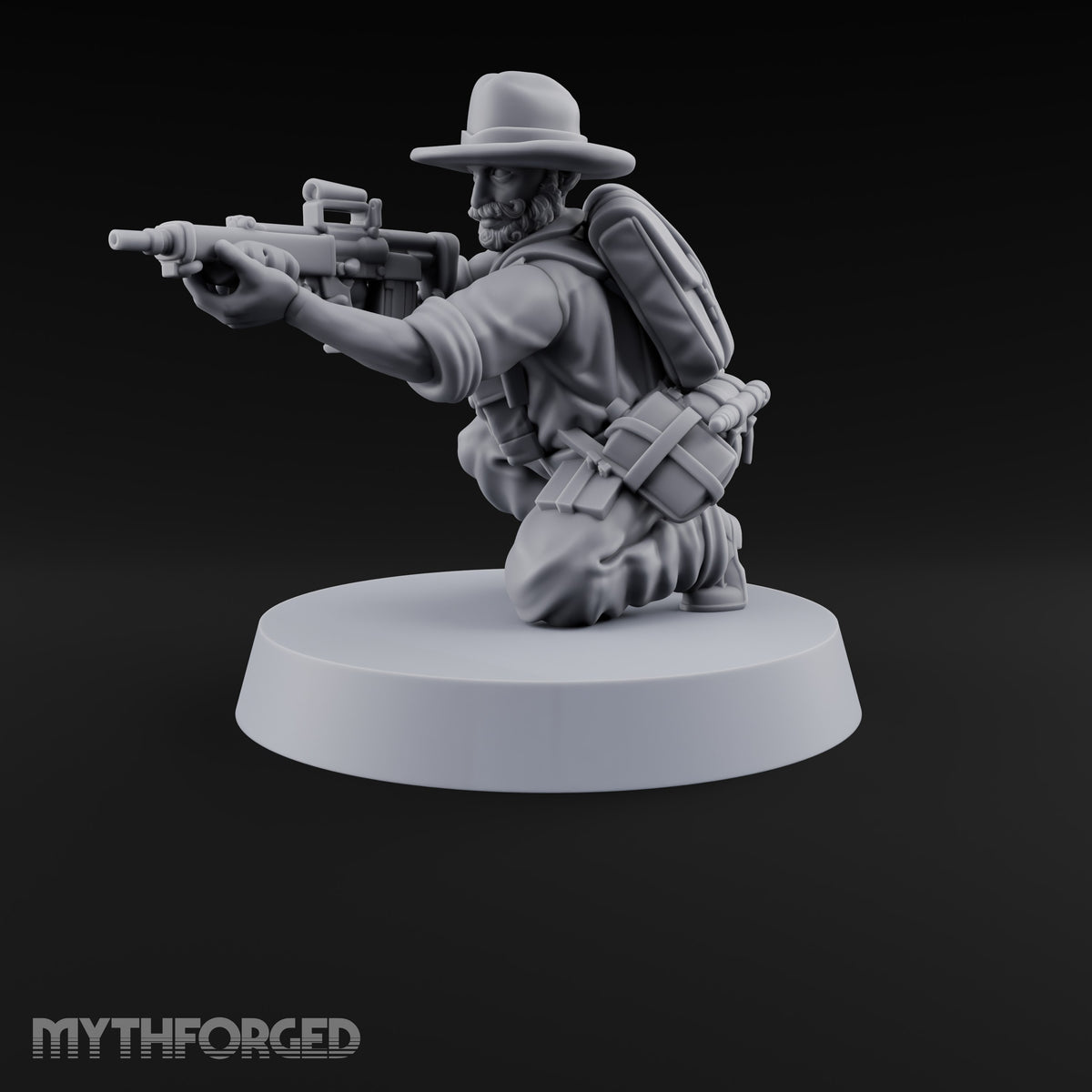 Brims Low, Bullpups Up Human Rifleman in Slouch Hat F