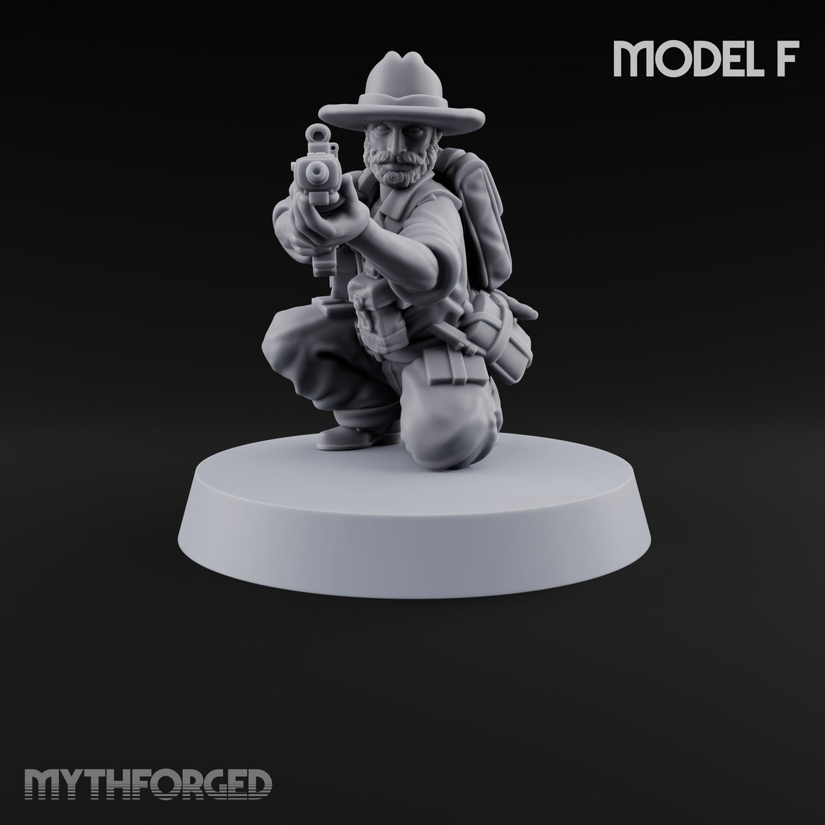 Brims Low, Bullpups Up Riflemen in Slouch Hats — F