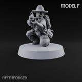 Brims Low, Bullpups Up Riflemen in Slouch Hats — F