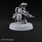 Brims Low, Bullpups Up Riflemen in Slouch Hats — G