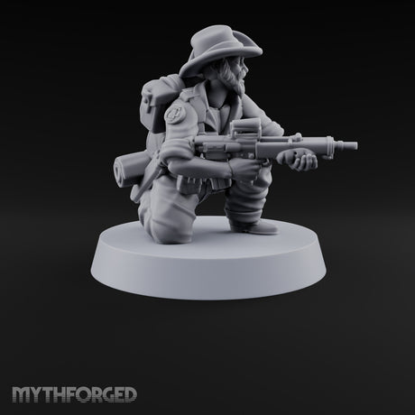 Brims Low, Bullpups Up Human Rifleman in Slouch Hat H