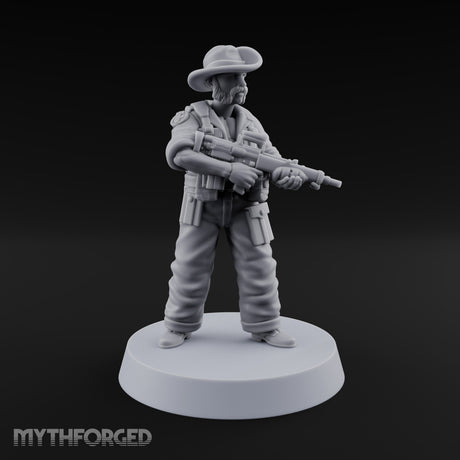 Unhurried Beards, Hurried Aim Human Rifleman in Slouch Hat B