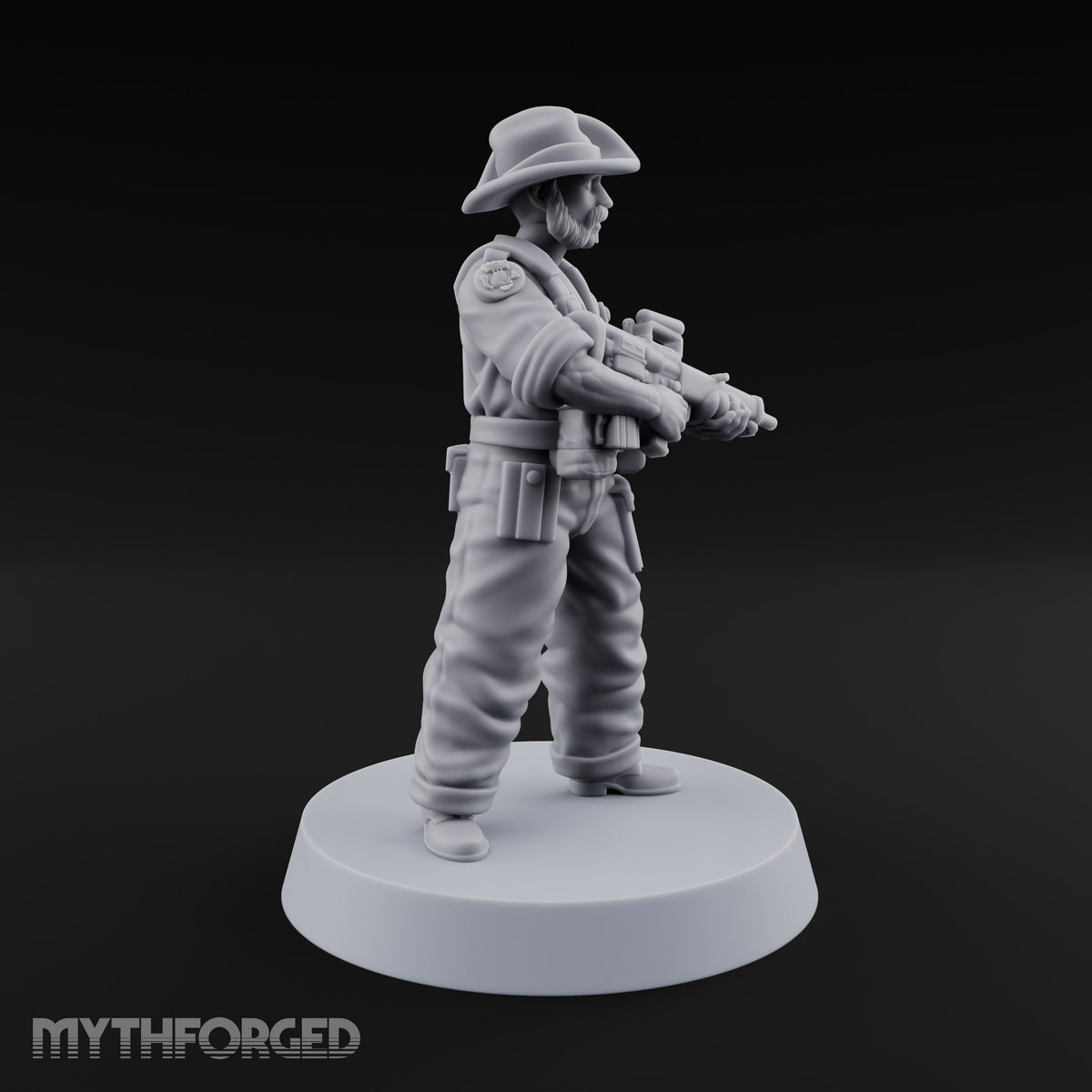Unhurried Beards, Hurried Aim Human Rifleman in Slouch Hat B