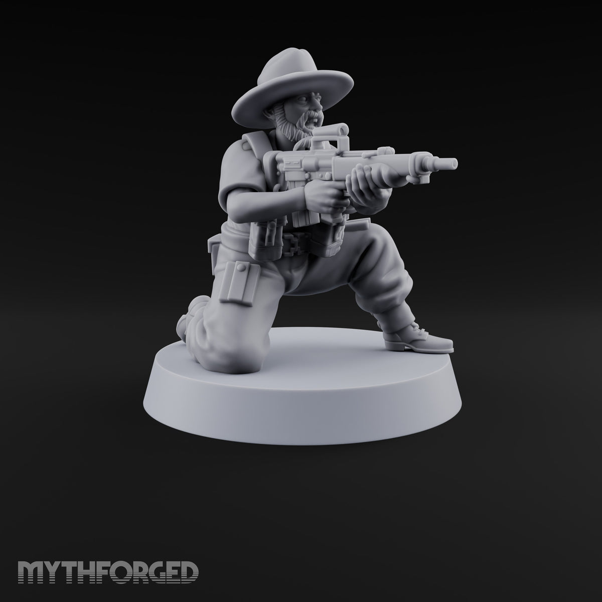 Unhurried Beards, Hurried Aim Human Rifleman in Slouch Hat D