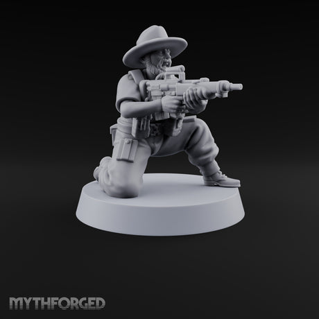 Unhurried Beards, Hurried Aim Human Rifleman in Slouch Hat D