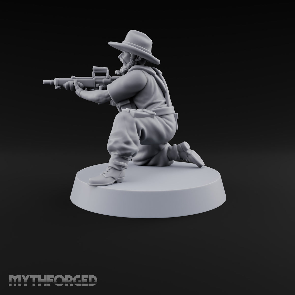 Unhurried Beards, Hurried Aim Human Rifleman in Slouch Hat D
