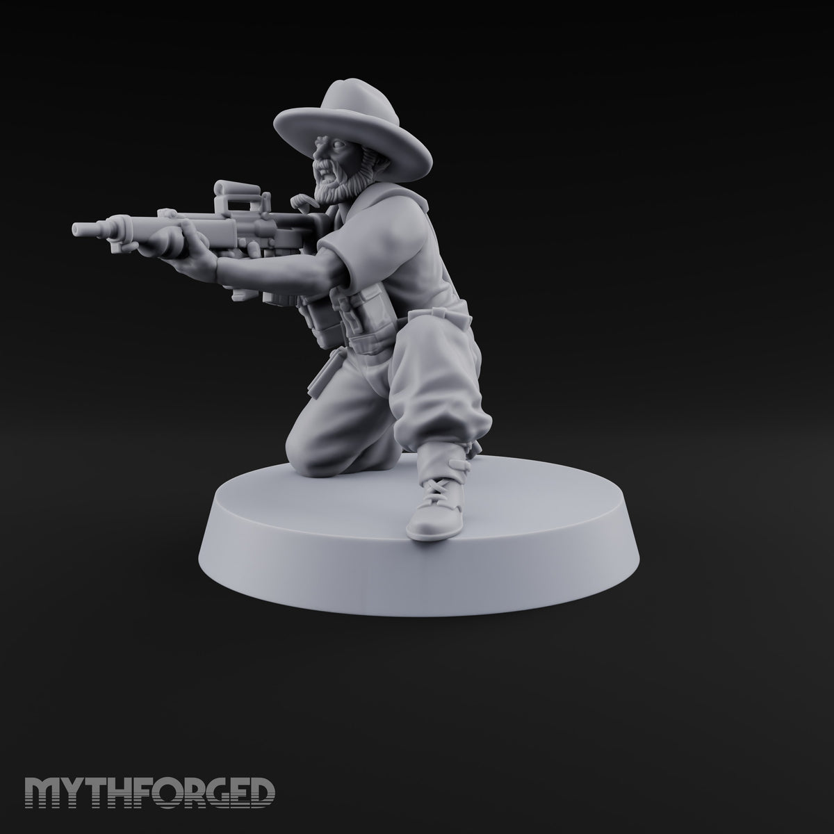 Unhurried Beards, Hurried Aim Human Rifleman in Slouch Hat D